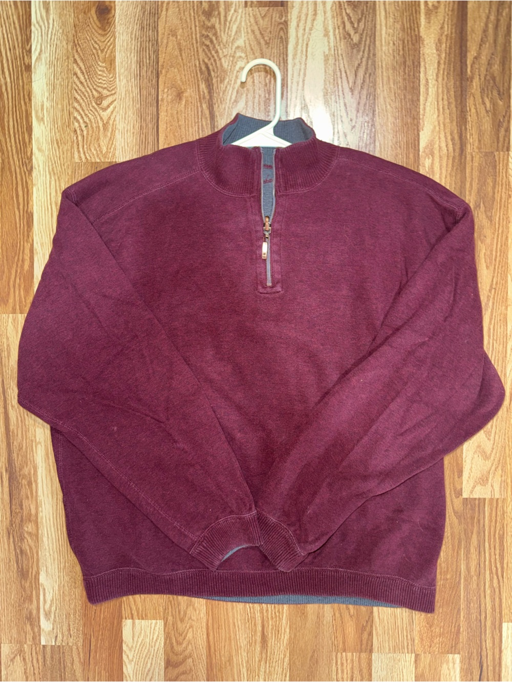 Tommy Bahama Men's Burgundy Half-Zip Sweater